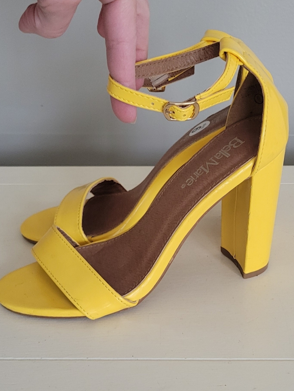 Bella Marie Yellow Heels